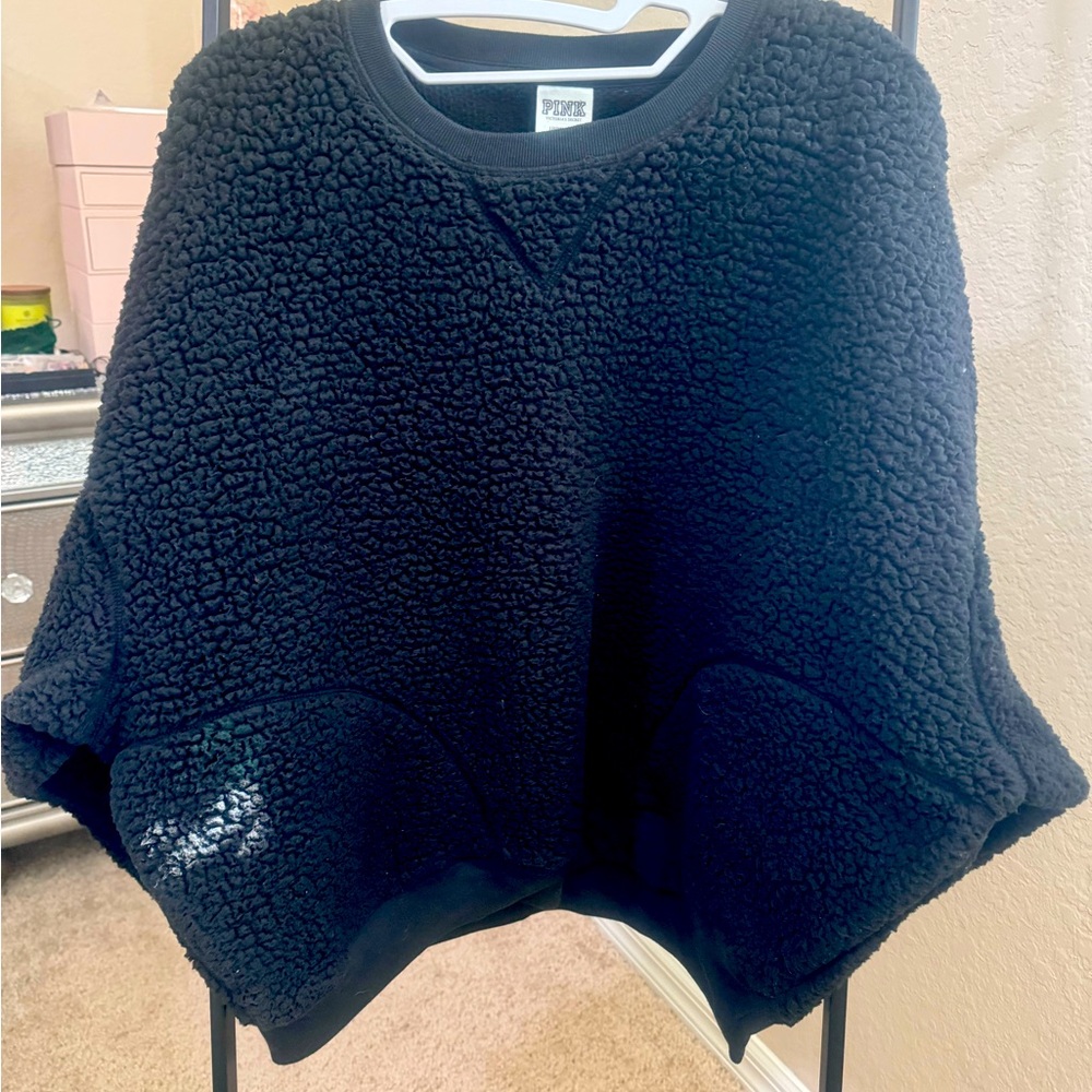 Victoria’s Secret Pink black sherpa comfy outfit